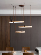 Celestial Orbit Travertine Chandelier
