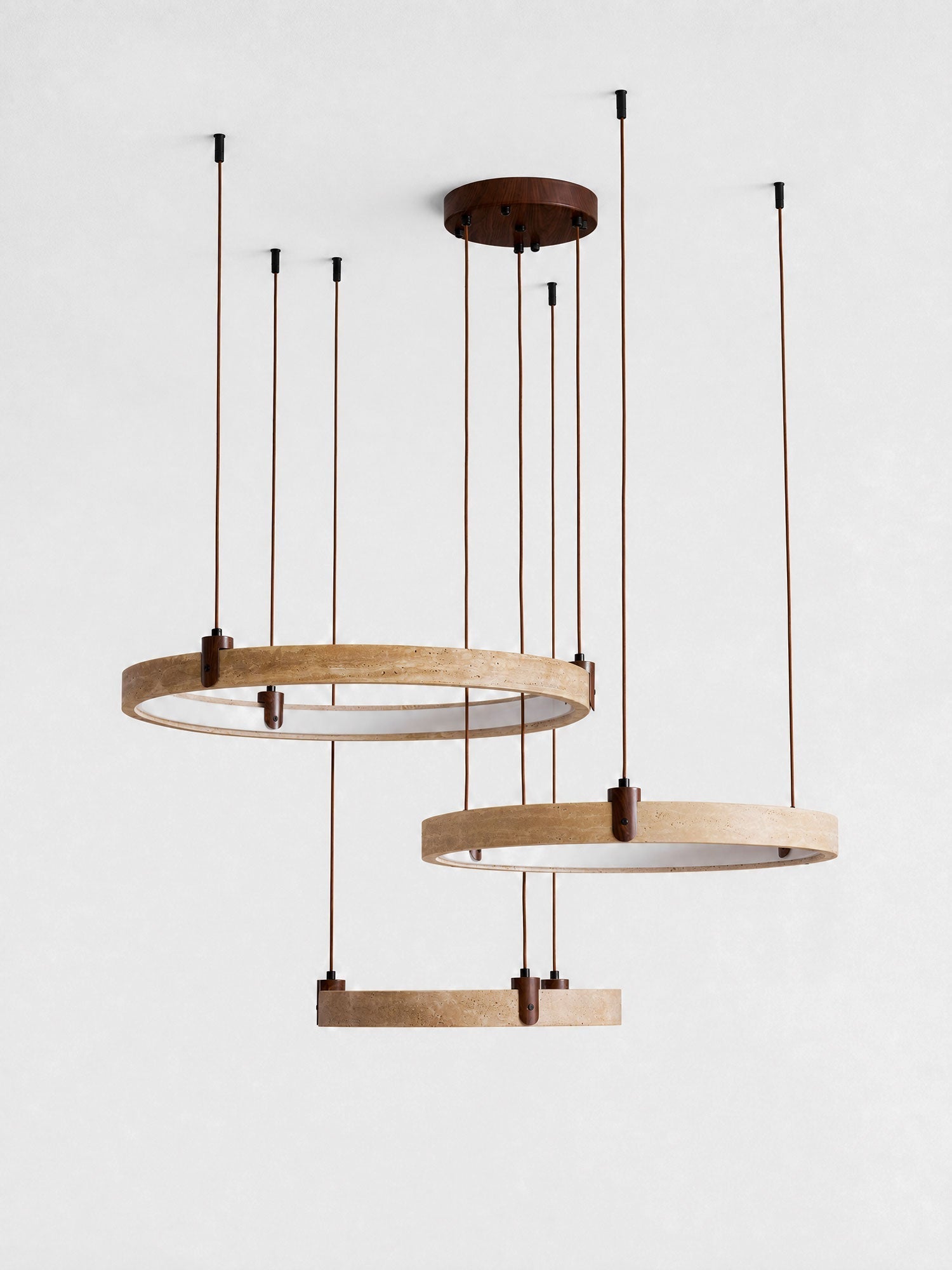 Celestial Orbit Travertine Chandelier
