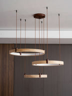 Celestial Orbit Travertine Chandelier