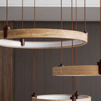 Celestial Orbit Travertine Chandelier