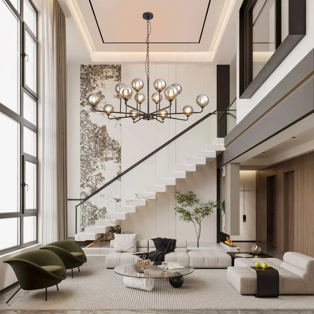 Celta Smoked Glass Sputnik Chandelier - Manorlights