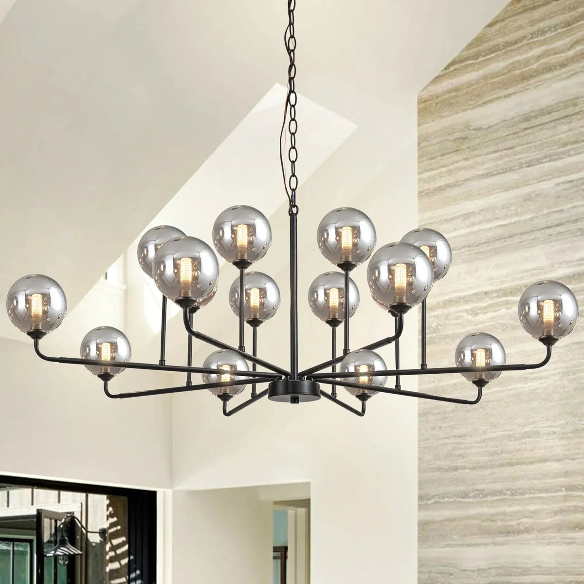 Celta Smoked Glass Sputnik Chandelier - Manorlights