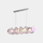 Murano-Style Glass Disc Chandelier – Pink or Green