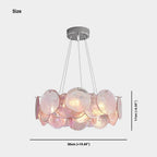 Murano-Style Glass Disc Chandelier – Pink or Green