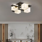Cubist Alabaster Cluster Ceiling Lamp - Vakkerlight
