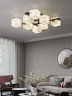 Cubist Alabaster Cluster Ceiling Lamp - Vakkerlight