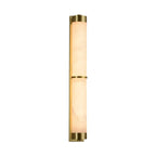 Cylindra Alabaster Brass Wall Light - Vakkerlight