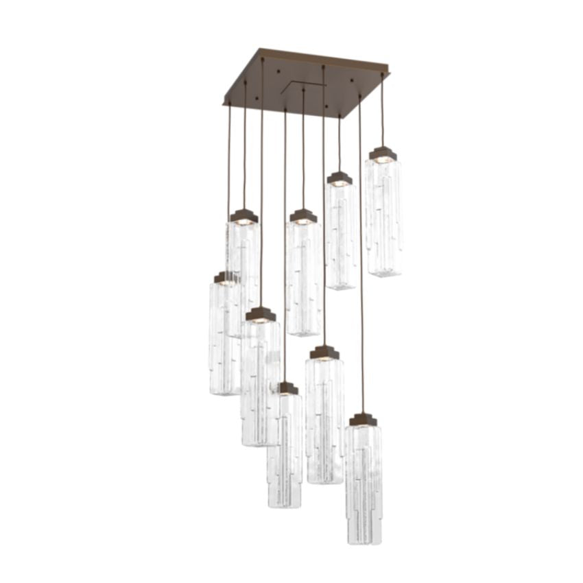 Dante Square Chandelier-Chandelier-Manorlights