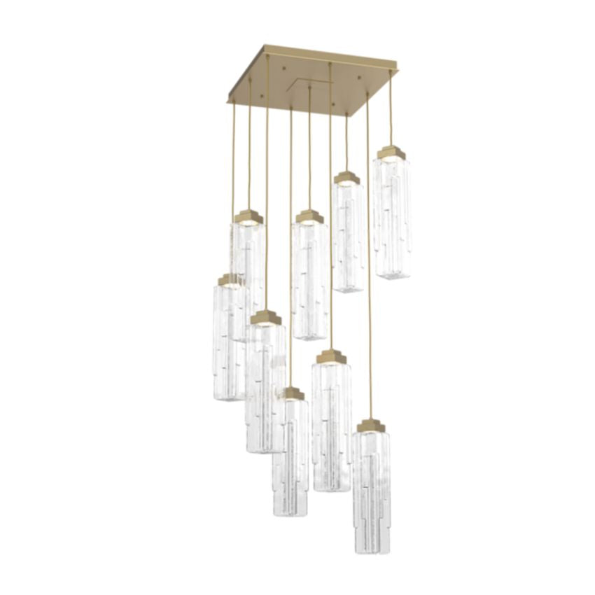 Dante Square Chandelier-Chandelier-Manorlights