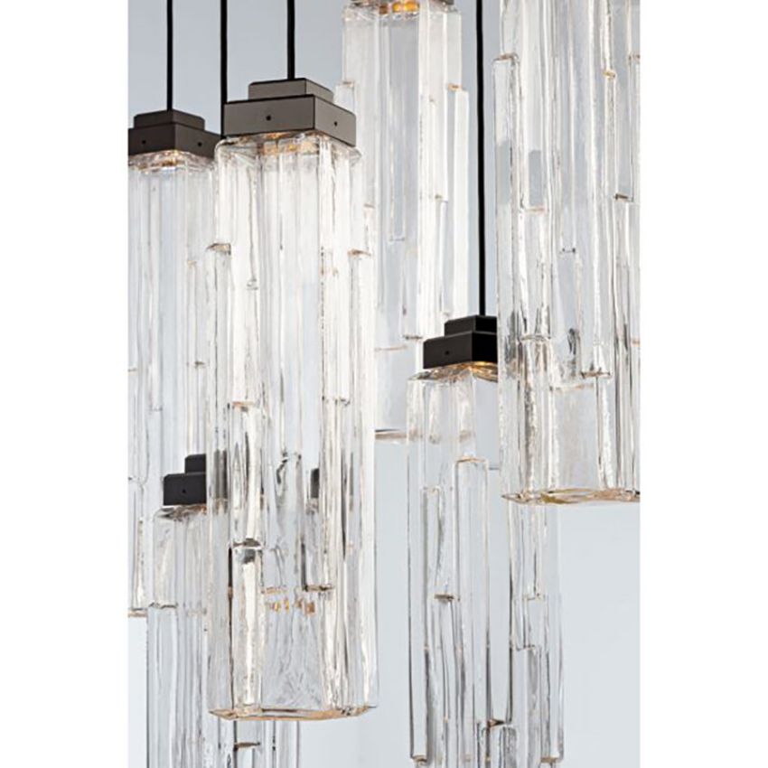 Dante Square Chandelier-Chandelier-Manorlights