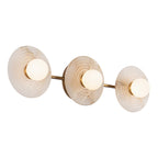 Dahlia Triple Alabaster Wall Sconce-Manorlights