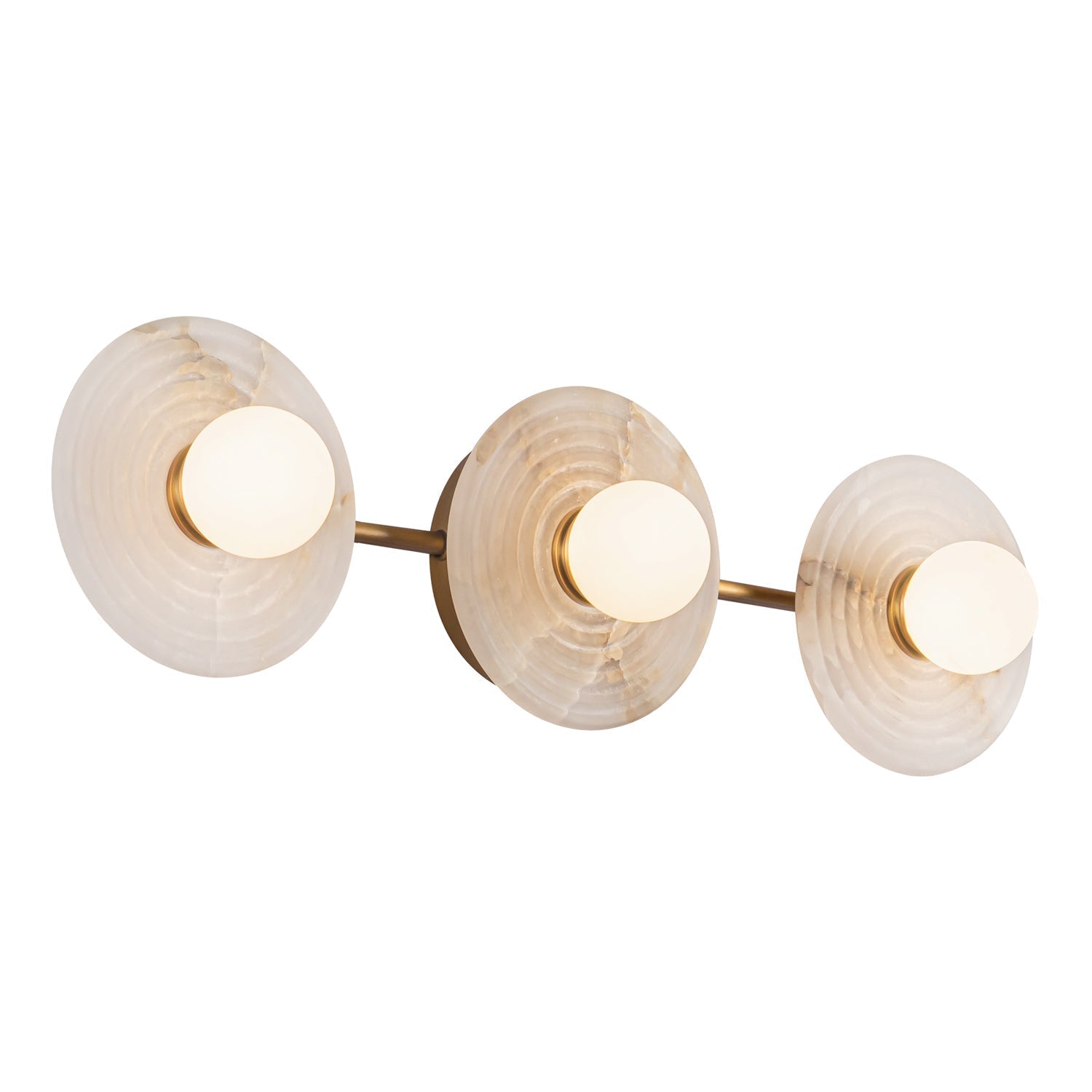 Dahlia Triple Alabaster Wall Sconce