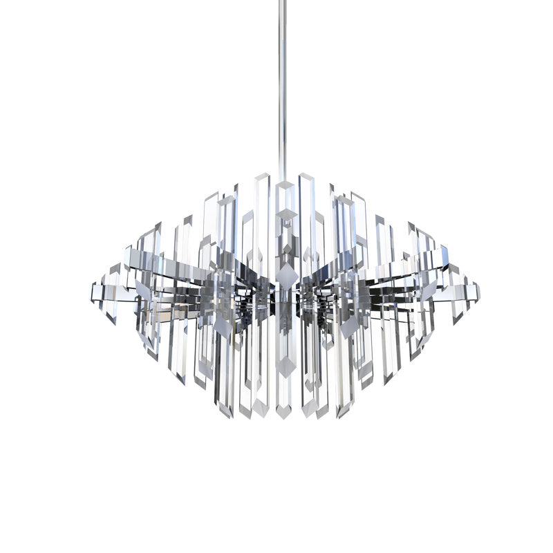Facets modern geometric LED chandelier