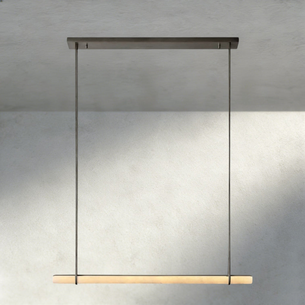 Audubon Alabaster Single Bar Linear Chandelier-Manorlights