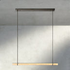 Audubon Alabaster Single Bar Linear Chandelier-Manorlights