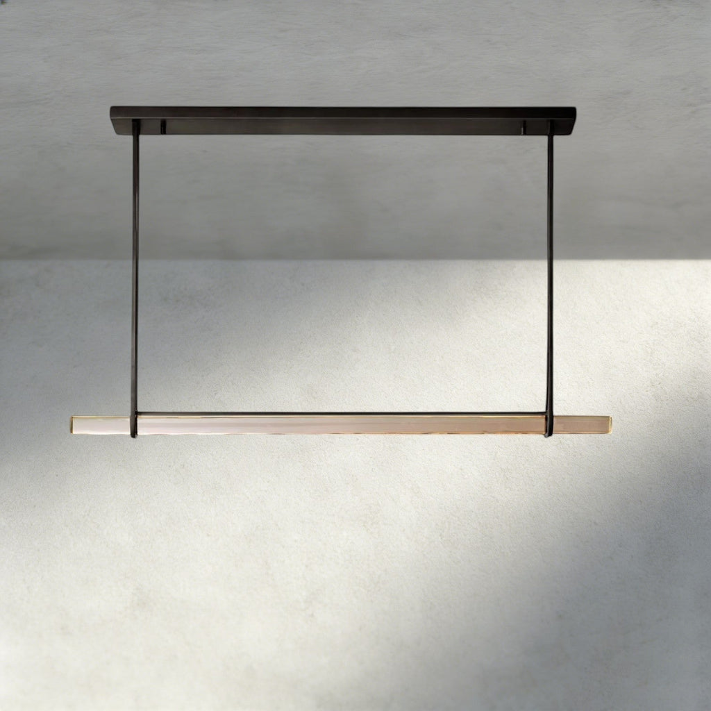 Audubon Crystal Linear Single Bar Chandelier-Manorlights