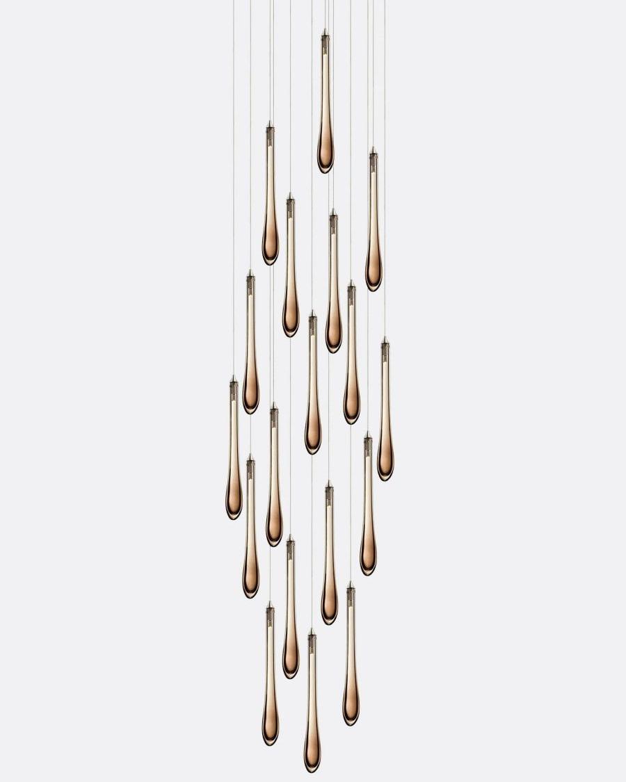 Dewdrop Square Chandelier-Chandelier-Manorlights