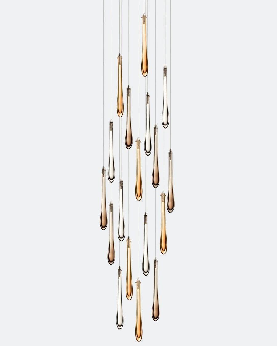 Dewdrop Square Chandelier-Chandelier-Manorlights