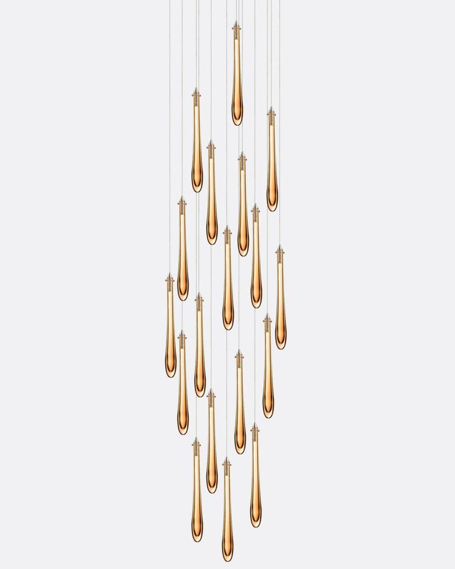 Dewdrop Square Chandelier-Chandelier-Manorlights