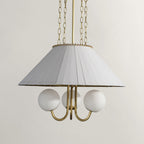 ADEREL MILK GLASS CHANDELIER