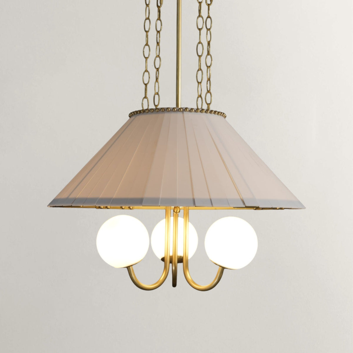 ADEREL MILK GLASS CHANDELIER