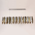 Alba Linear/Rectangle Oval Glass Chandelier