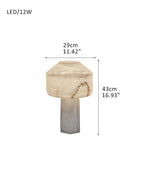 3 Ways Switch Dimmable Conial Alabaster Table Lamp 12in for bedroom