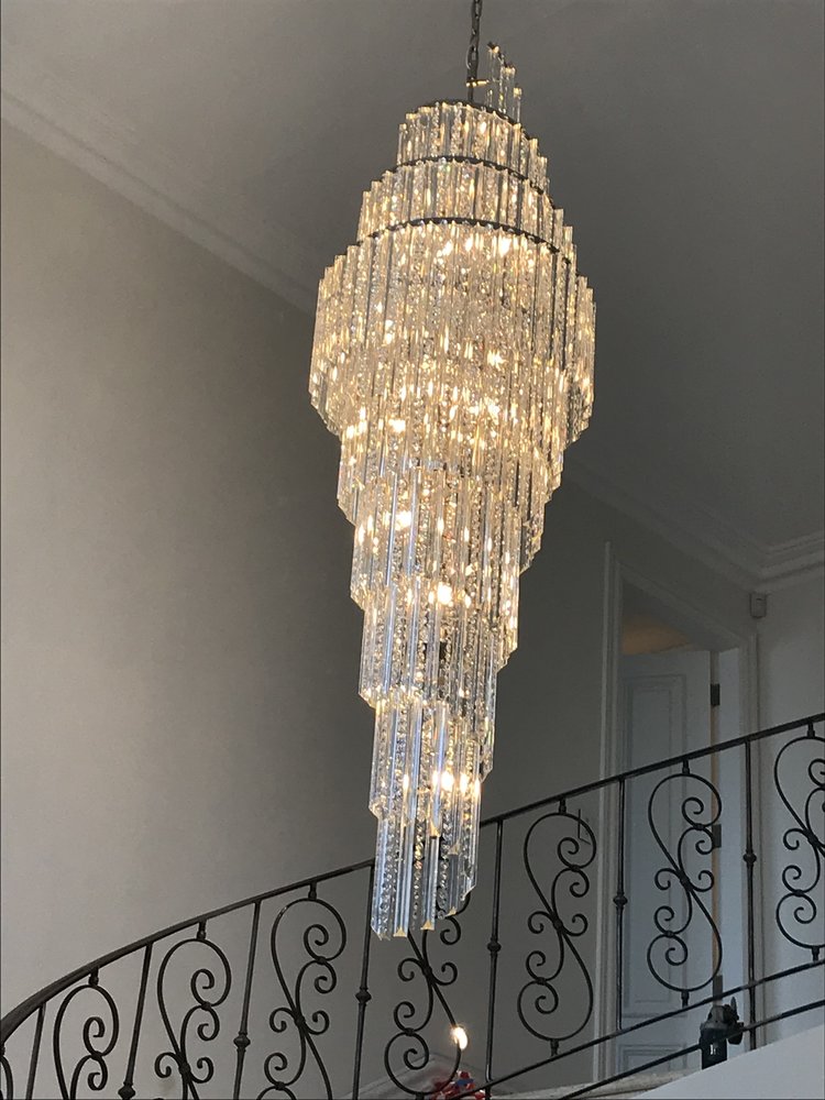 Luxury Spiral Crystal Chandelier for High-ceiling/Foyer/Staircase-Chandeliers-Manorlights