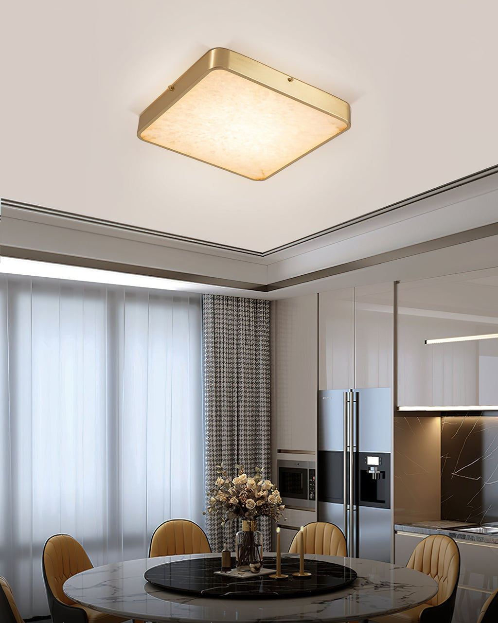 Geometric Alabaster Recessed Ceiling Light-NORMAL-Manorlights