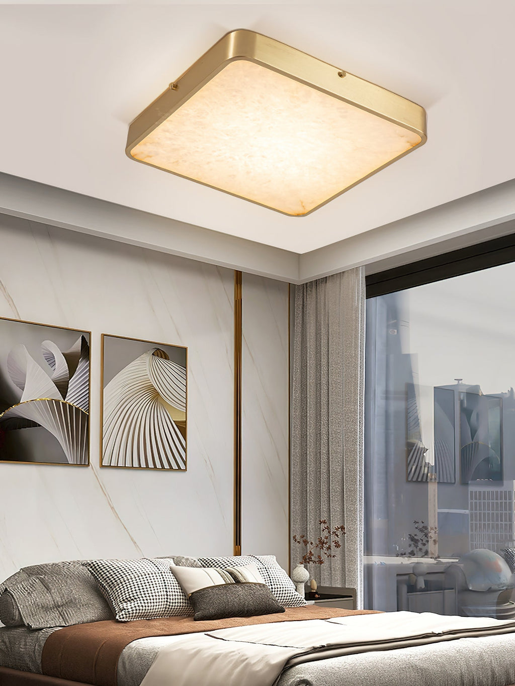 Geometric Alabaster Recessed Ceiling Light-NORMAL-Manorlights