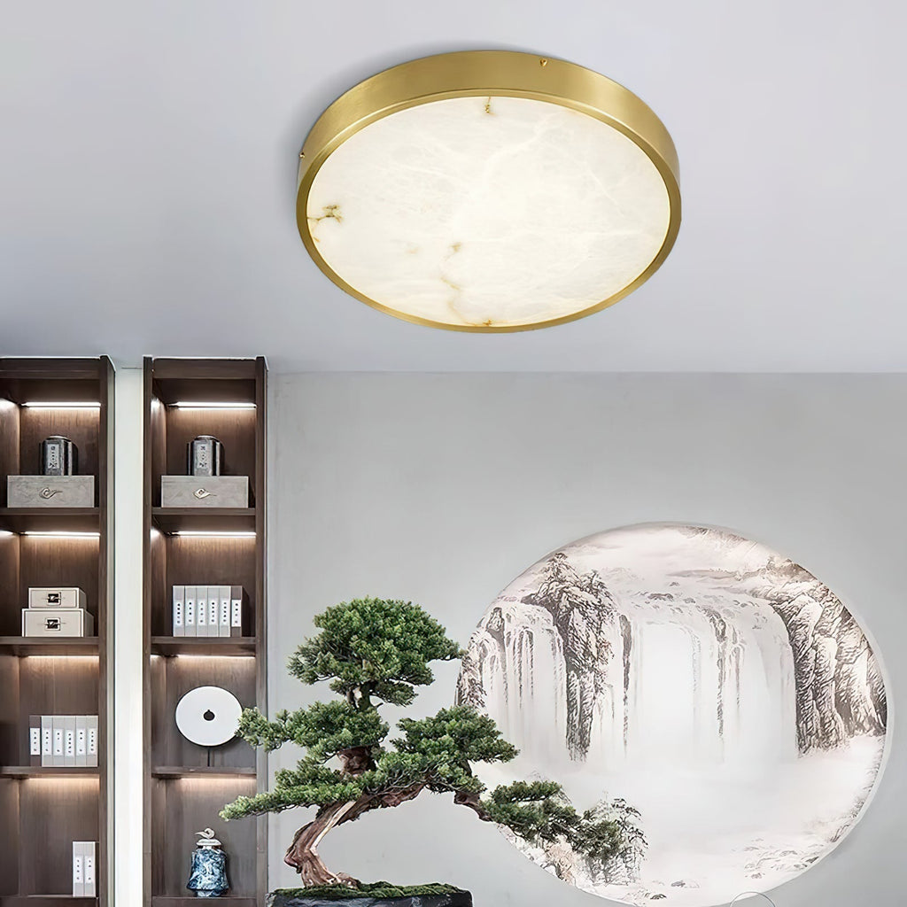 Geometric Alabaster Recessed Ceiling Light-NORMAL-Manorlights