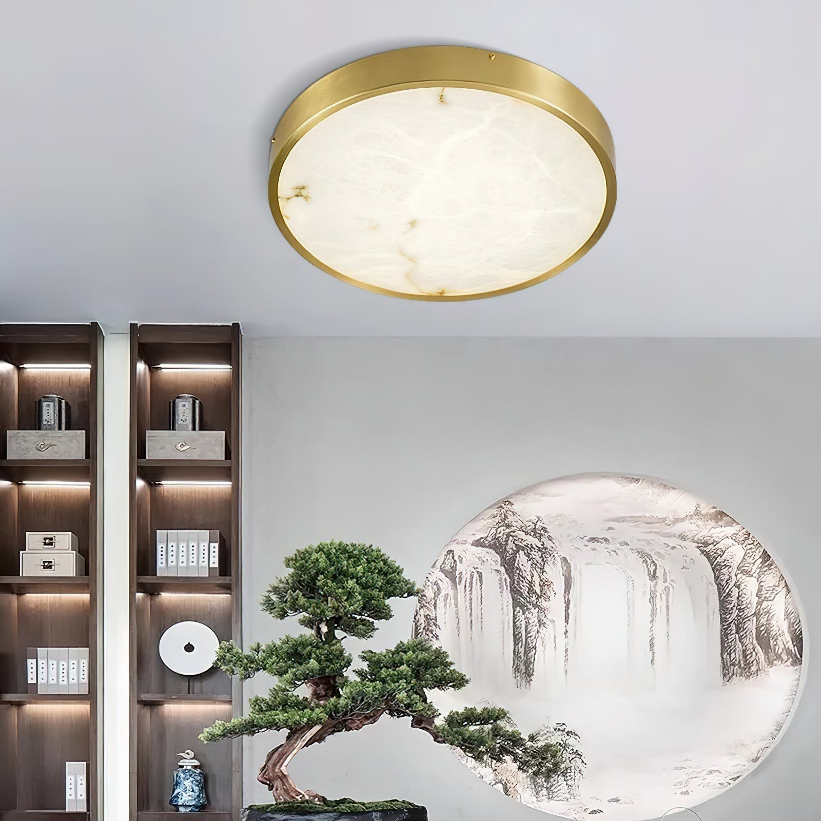 Geometric Alabaster Recessed Ceiling Light-NORMAL-Manorlights