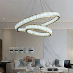 Alabaster Circle Round Chandeliers-Chandelier-Manorlights