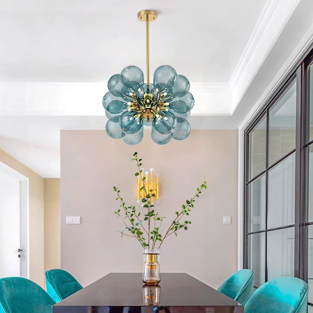 Glass Bubble Ceiling Light Pink & Blue & White - Manorlights