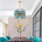 Glass Bubble Ceiling Light Pink & Blue & White - Manorlights