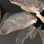 Milen Modern Crystal Leaf Chandelier - Black/Gold - Manorlights