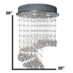 Grand Crystal Waterfall Small 6 Light