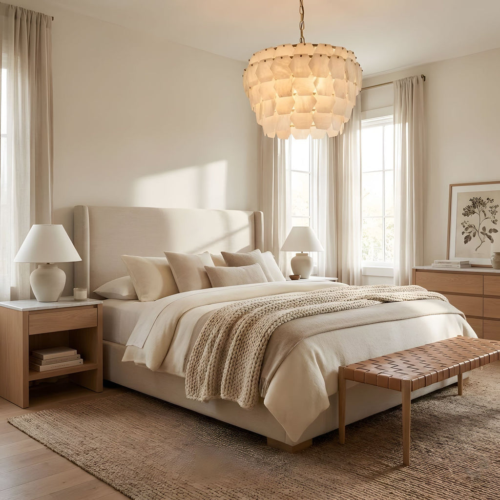 Elegant Hexa Cloud Alabaster Pendant Light-Chandelier-Manorlights