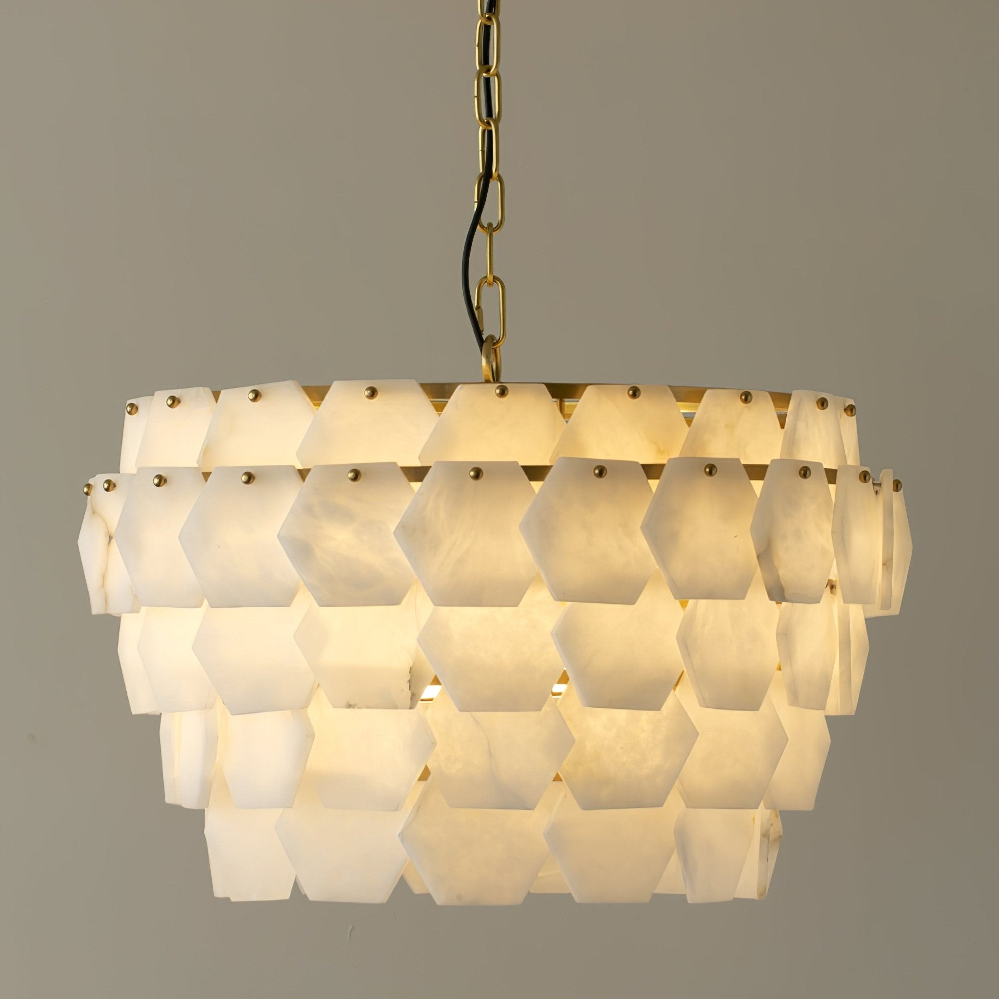 Elegant Hexa Cloud Alabaster Pendant Light-Chandelier-Manorlights