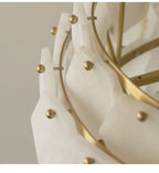 Elegant Hexa Cloud Alabaster Pendant Light-Chandelier-Manorlights