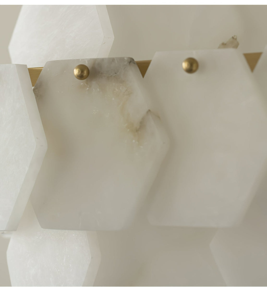 Elegant Hexa Cloud Alabaster Pendant Light-Chandelier-Manorlights