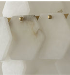Elegant Hexa Cloud Alabaster Pendant Light-Chandelier-Manorlights
