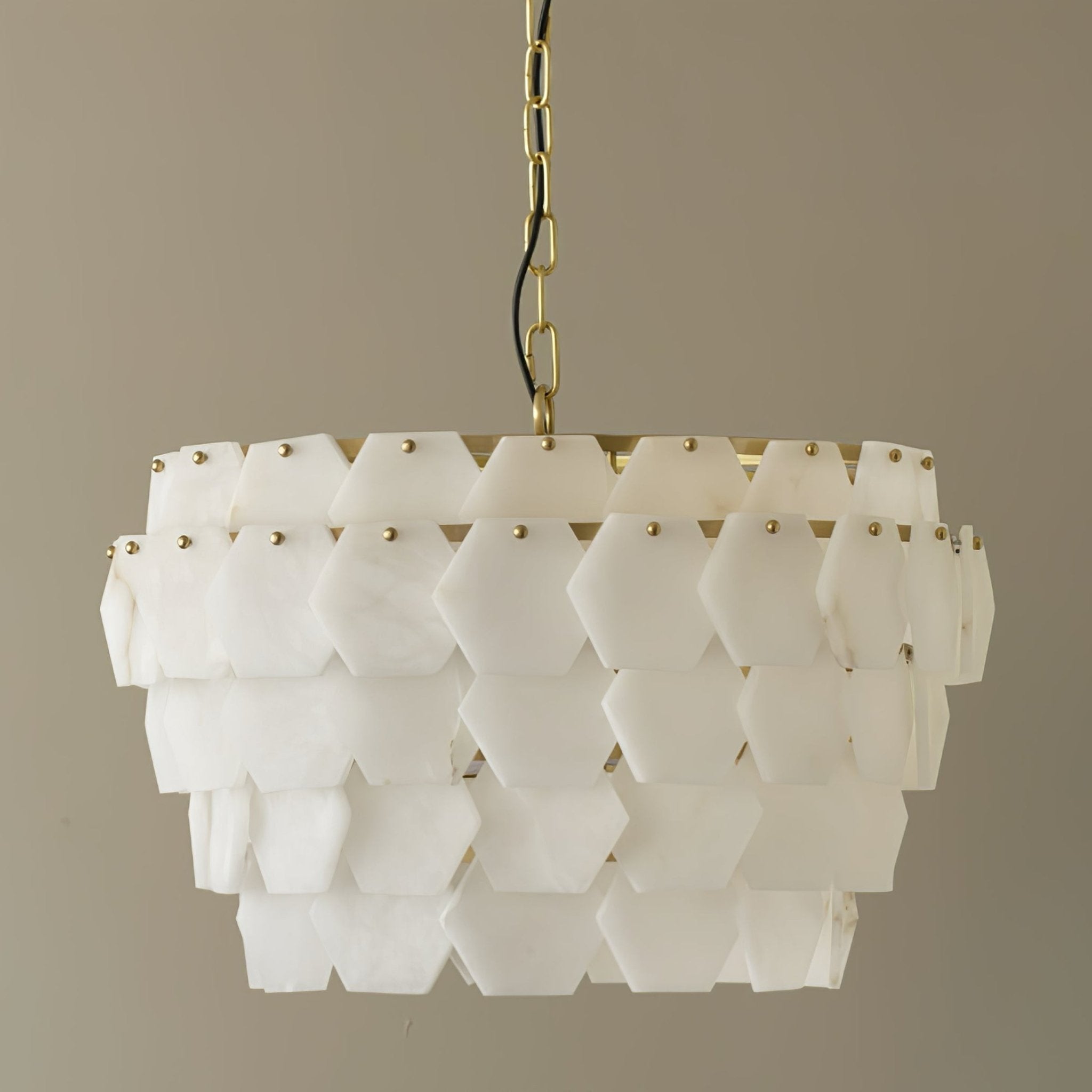 Elegant Hexa Cloud Alabaster Pendant Light-Chandelier-Manorlights