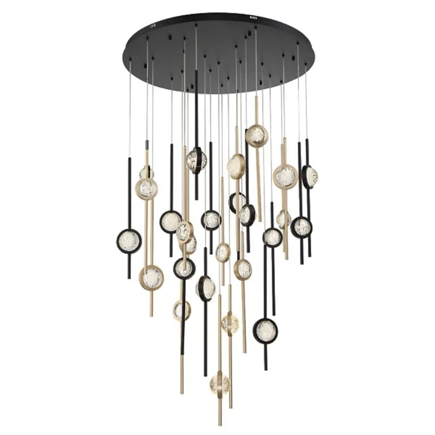 Issac Round Chandelier-chandeliers for dining room,chandeliers for stairways,chandeliers for foyer,chandeliers for bedrooms,chandeliers for kitchen,chandeliers for living room-Manorlights