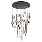 Issac Round Chandelier-chandeliers for dining room,chandeliers for stairways,chandeliers for foyer,chandeliers for bedrooms,chandeliers for kitchen,chandeliers for living room-Manorlights