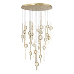 Issac Round Chandelier-chandeliers for dining room,chandeliers for stairways,chandeliers for foyer,chandeliers for bedrooms,chandeliers for kitchen,chandeliers for living room-Manorlights