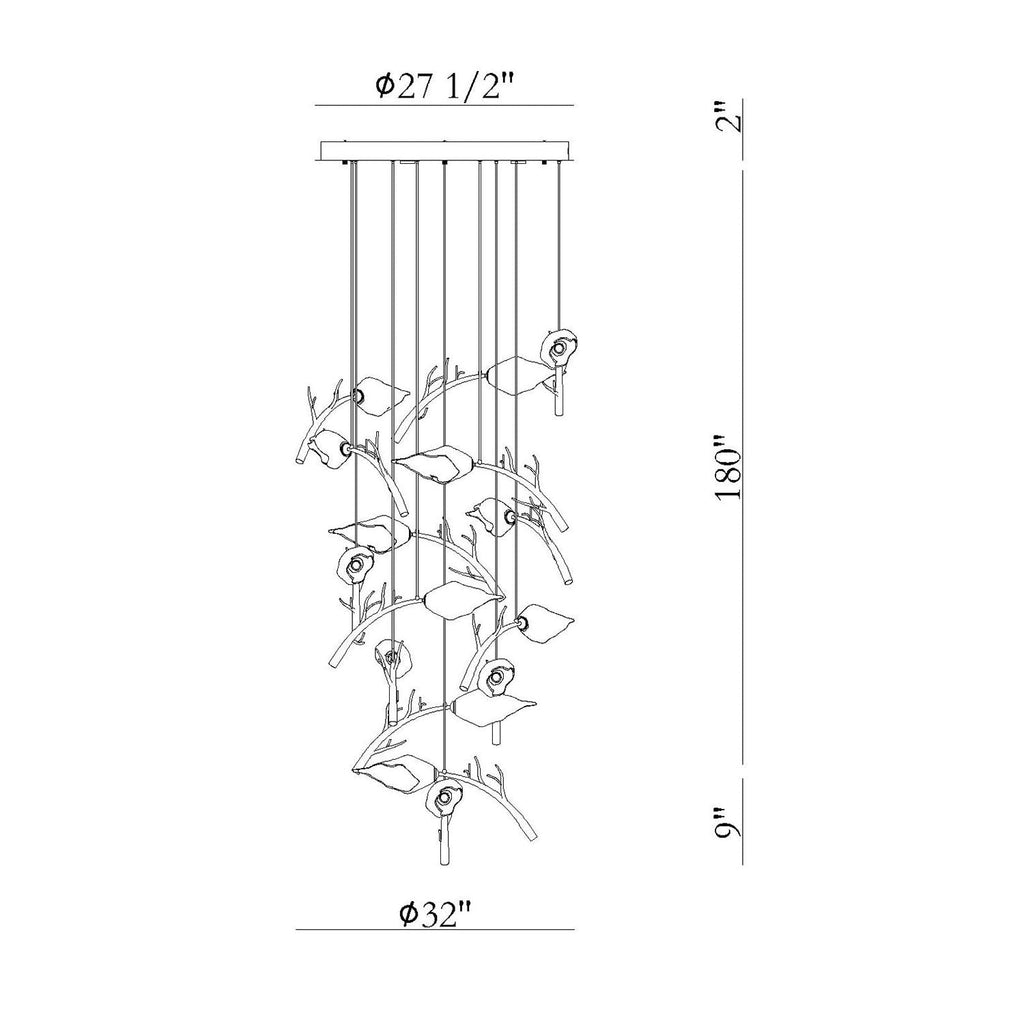 Matera Integrated LED Grand Chandelier 15-Light-Manorlights