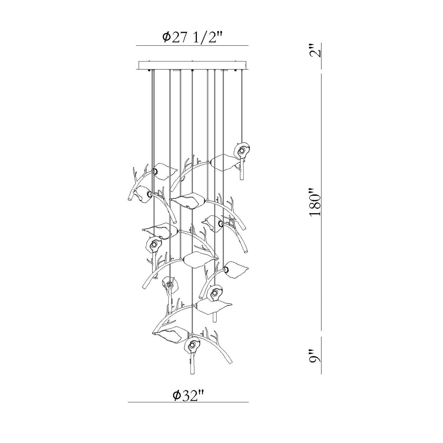 Matera Integrated LED Grand Chandelier 15-Light-Manorlights