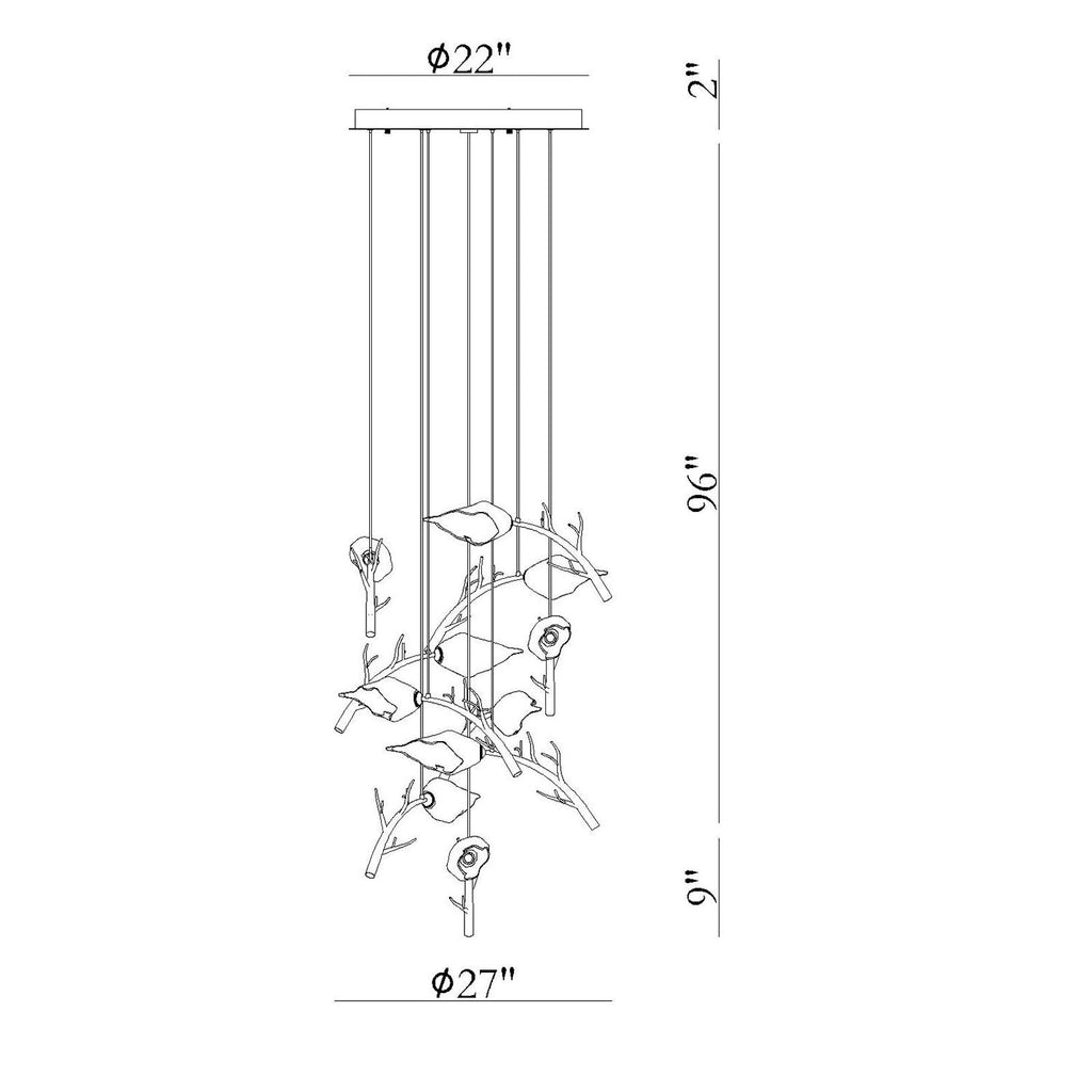 Matera Integrated LED Grand Chandelier 10-Light-Manorlights