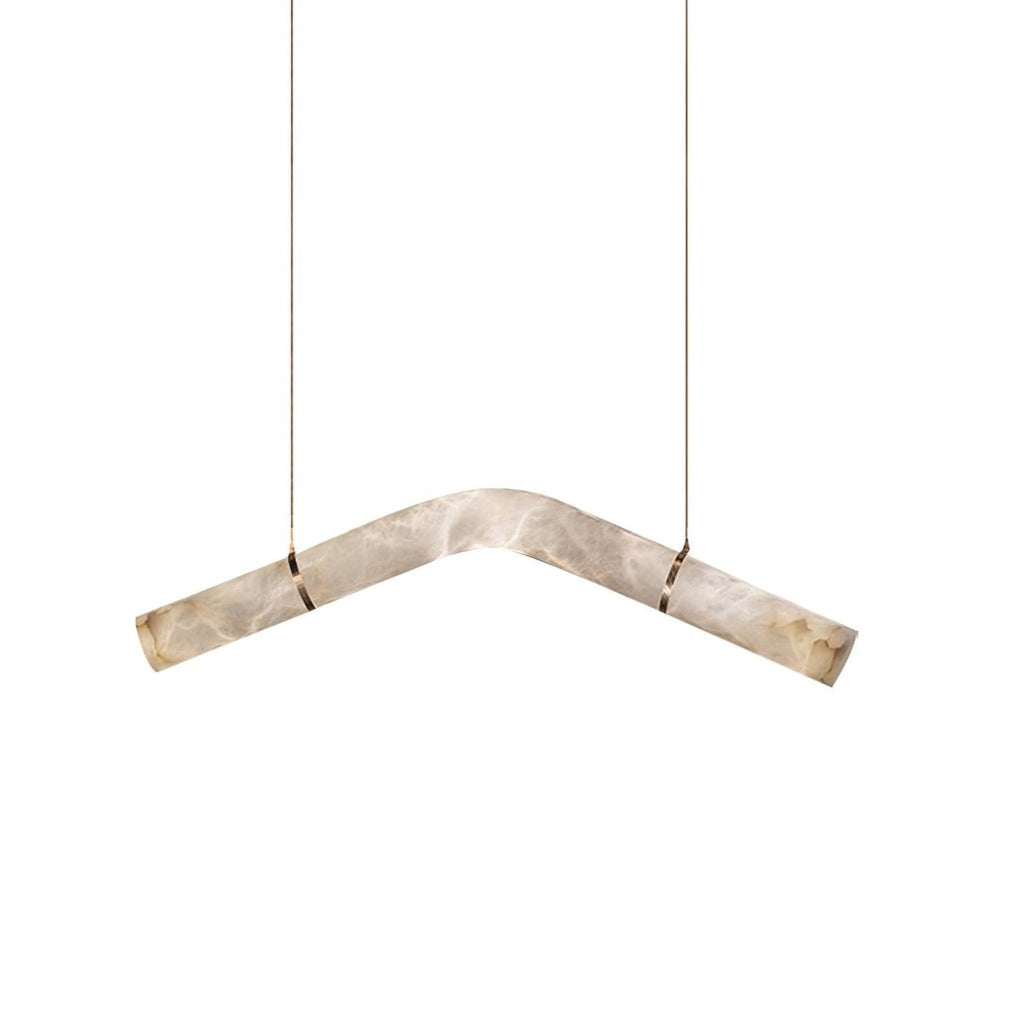Streamlined Alabaster Pendant Lamp by Manor Lights